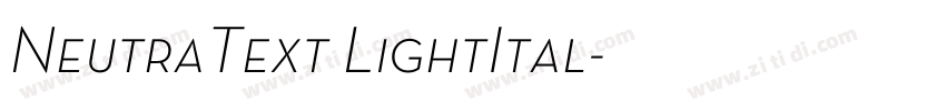 NeutraText LightItal字体转换